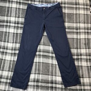 Tommy Bahama Pants Mens 33x32(34x31") Navy Blue Cotton Tencel Blend Chino Preppy
